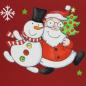 Preview: Baumwoll Panel Happy Christmas by Steinbeck ca. 145 cm Rot/Grün Adventskalender